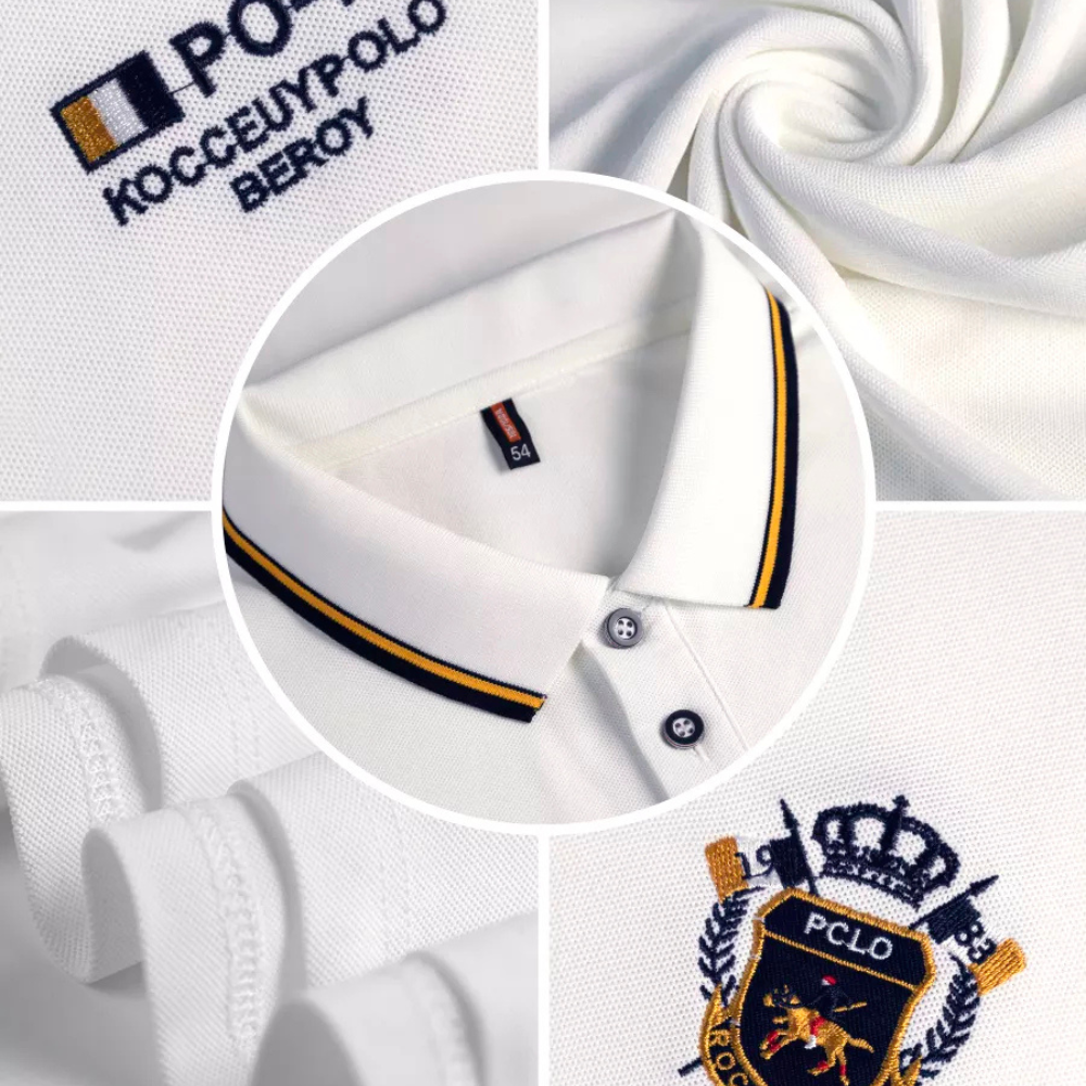 Camisa Masculina Polo Branca Botões