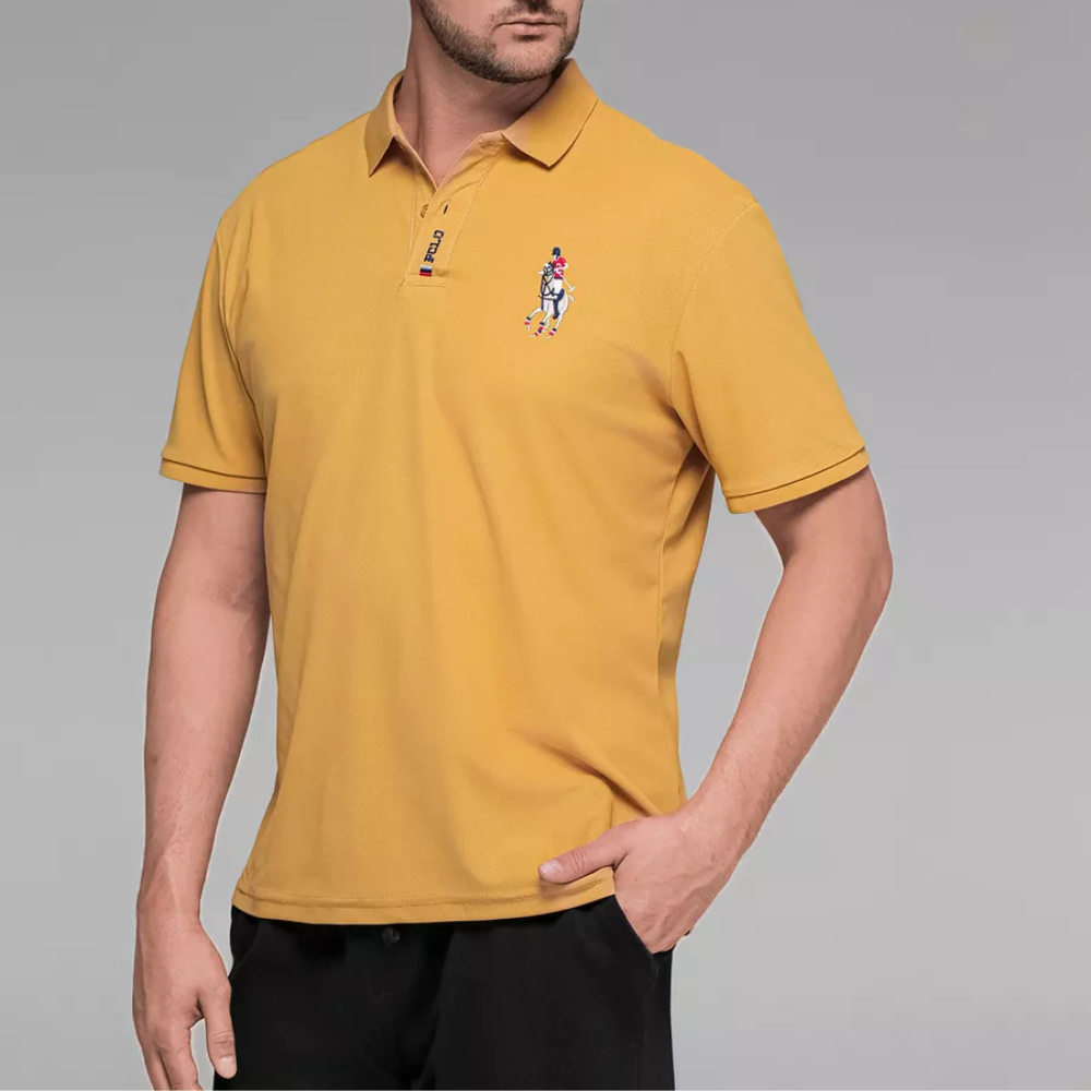 Camisa Polo Masculina Portuga Amarela Corpo
