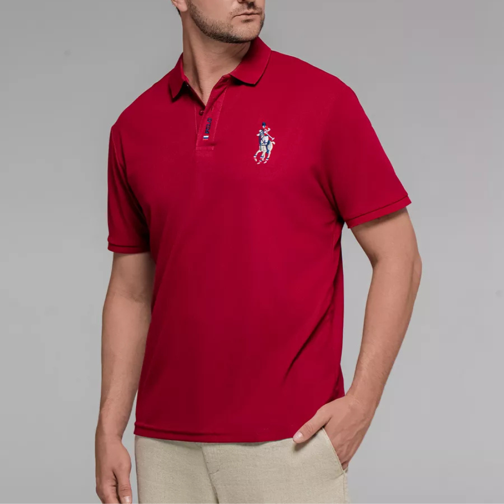 Camisa Polo Masculina Portuga Vermelha