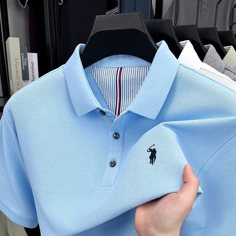 Camisa polo masculina Azul Claro