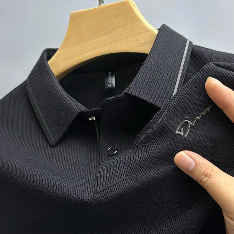 camisa masculina polo detalhe na gola e logo2