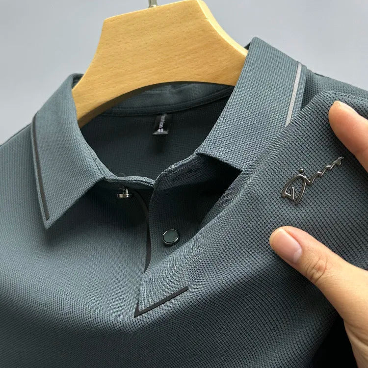 camisa masculina polo detalhe na gola e logo4