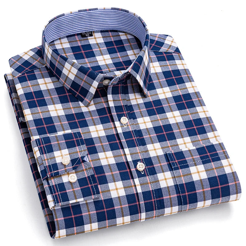 Camisa Masculina Xadrez Manga Longa