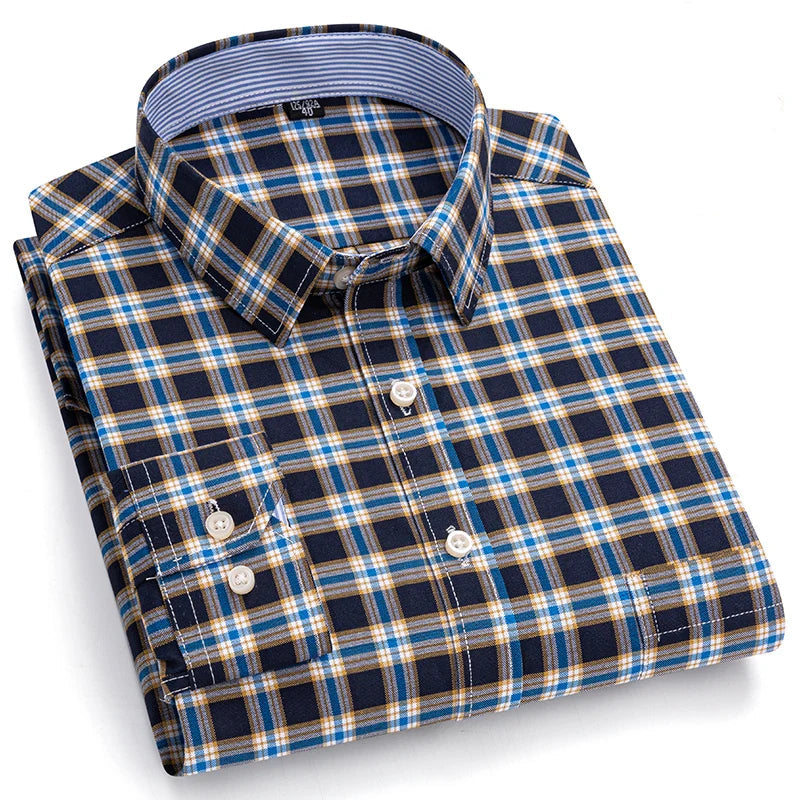 Camisa Masculina Xadrez Manga Longa