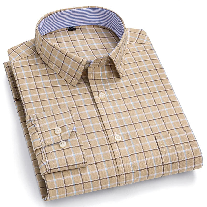Camisa Masculina Xadrez Manga Longa