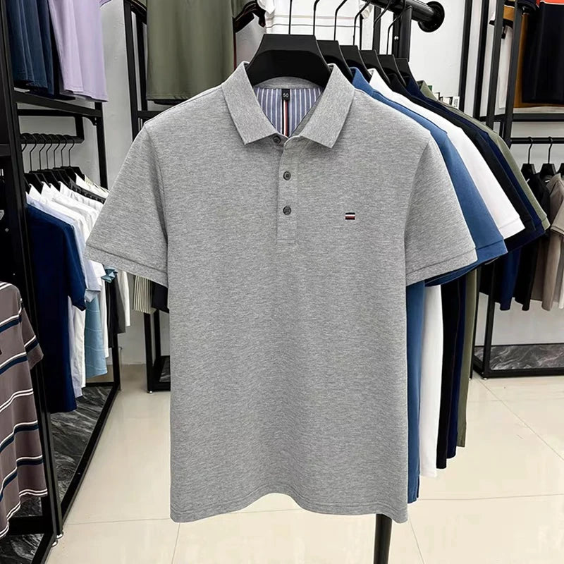 camisa polo masculina cinza2