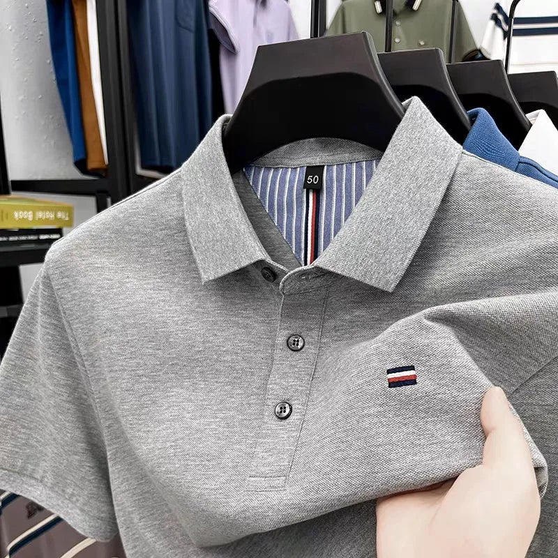 camisa polo masculina cinza 2