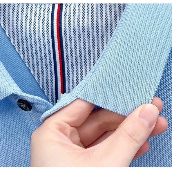 camisa polo masculina detalhe gola