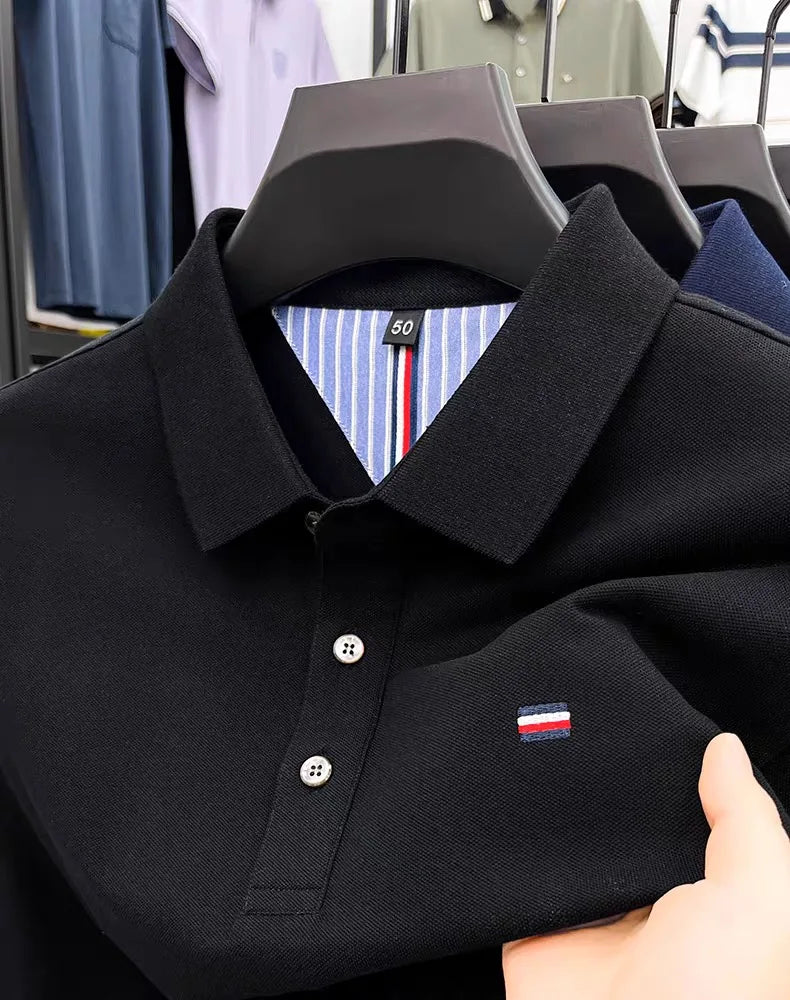 camisa polo masculina preta 3