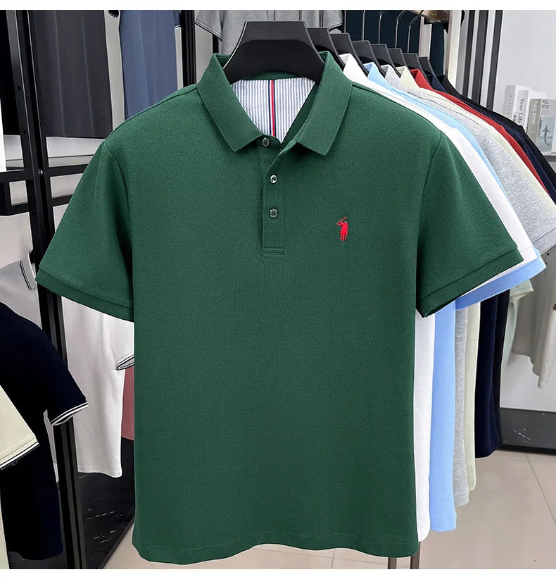 camisa polo masculina verde cabide