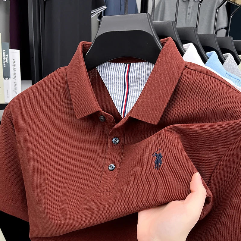 camisa polo masculina vermelha