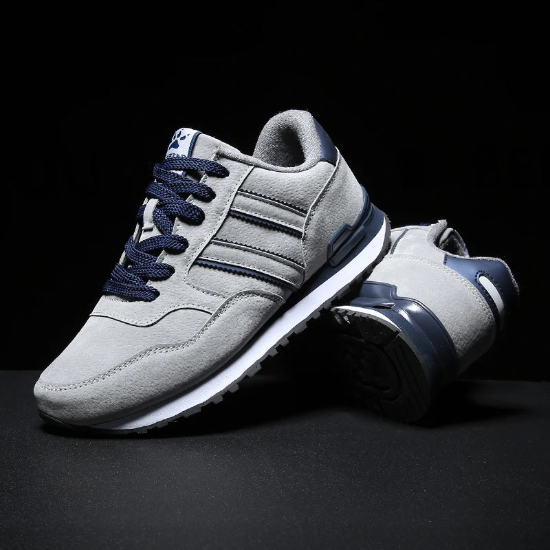 tenis santore masculino cinza detalhes