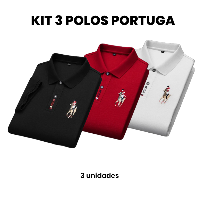 Compre 2 Leve 3 - Camisa Masculina Polo Portuga