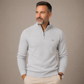 Suéter Masculino Com Zíper Algodão