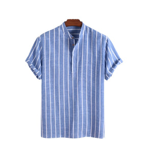 Camisa Casual Masculina Sinerg Frente Azul