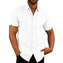 Camisa de Linho Masculina Genebra Branca