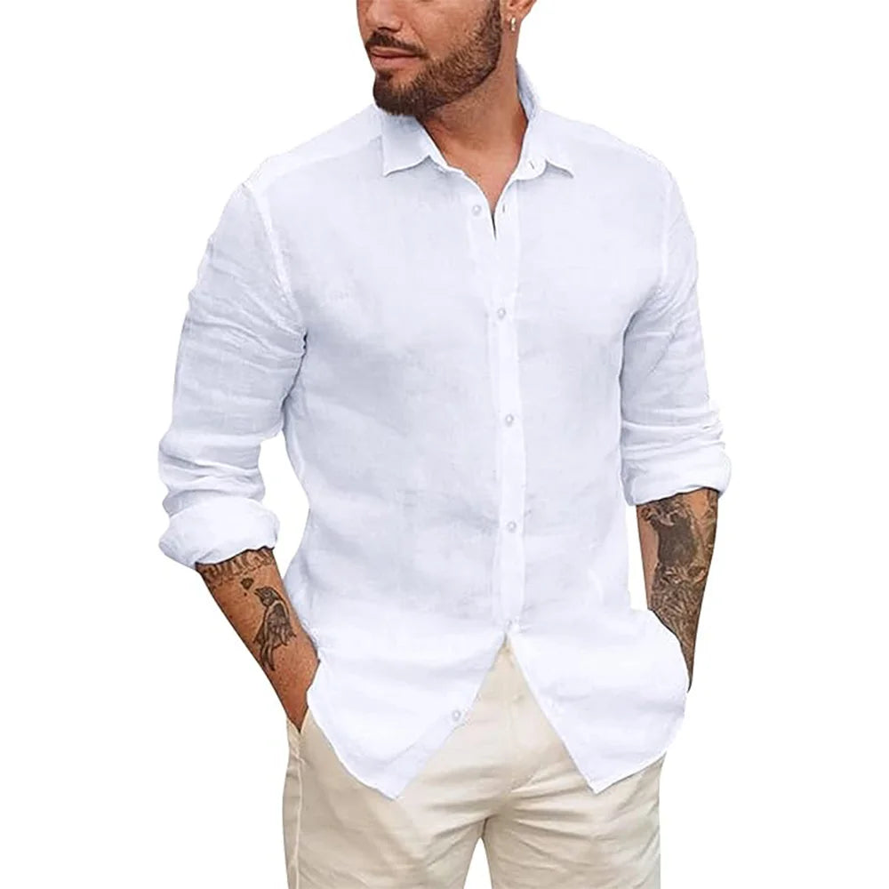 Camisa de Linho Masculina Ministry Branca