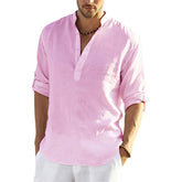 Camisa de Linho Masculina Pipa Rosa