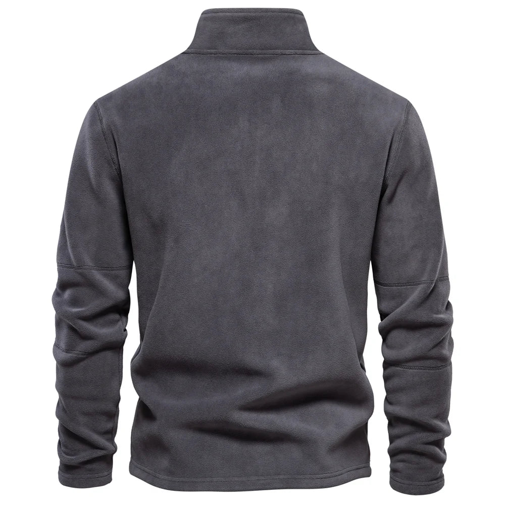 Jaqueta Masculina HaoMay Com Zíper - Casual Para Dia A Dia, Bolsos Com Zíper