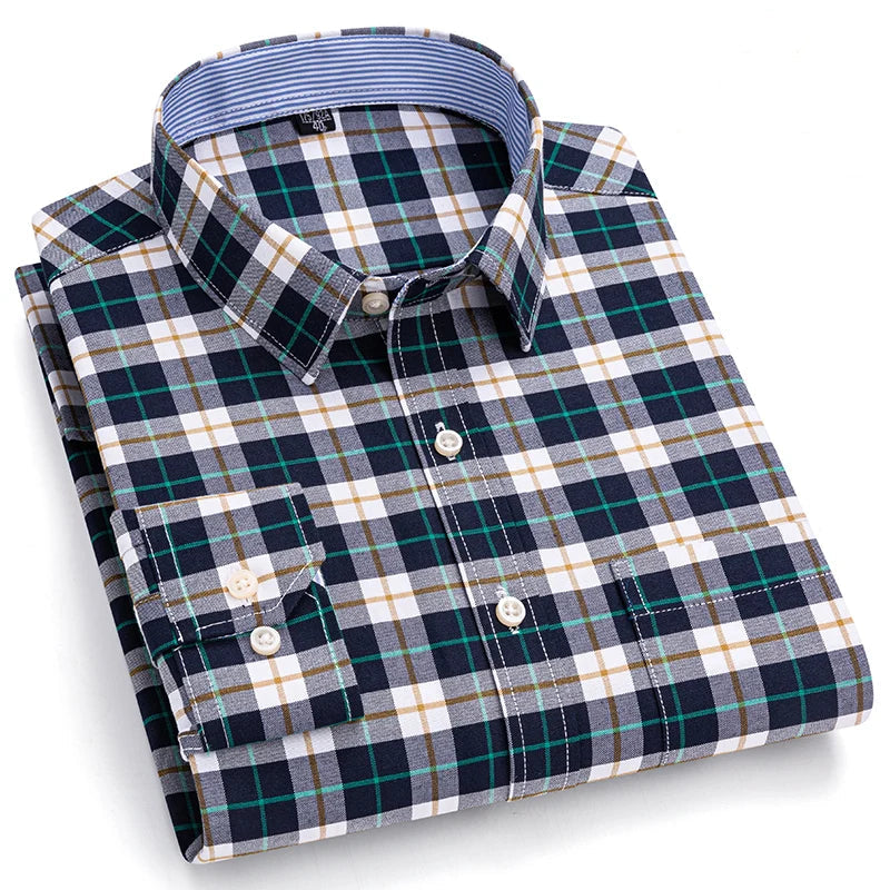 Camisa Masculina Xadrez Manga Longa