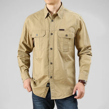 camisa militar masculina caqui