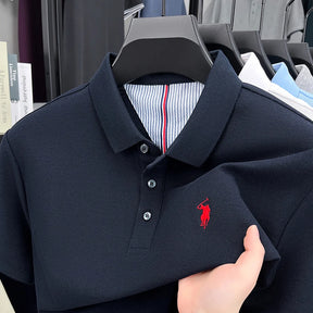 camisa polo masculina azul escuro