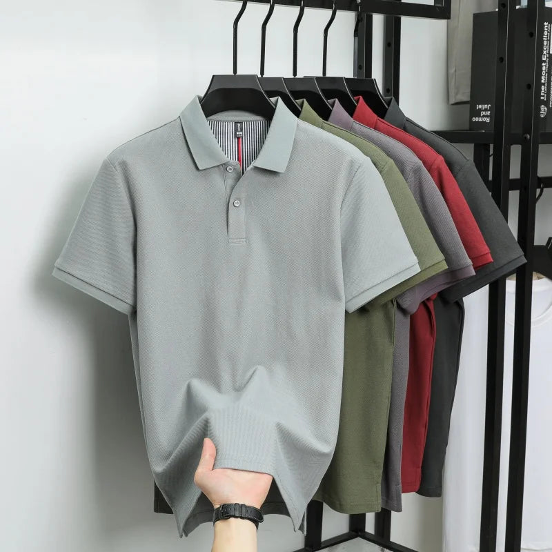 camisa polo masculina cinza cabide