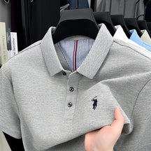 camisa polo masculina cinza