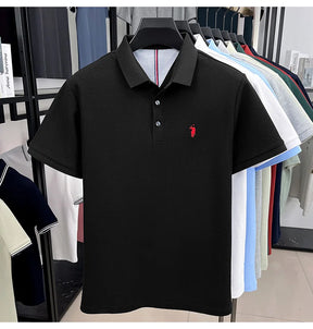 camisa polo masculina preta cabide