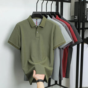 camisa polo masculina verde militar cabide