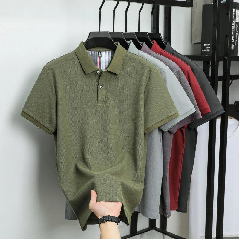 camisa polo masculina verde militar cabide