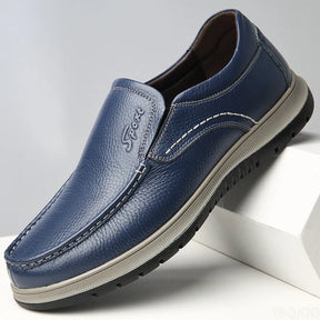 sapato couro genuino azul