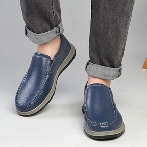 sapato couro genuino azul pes