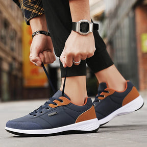 tenis masculino azul cadarço