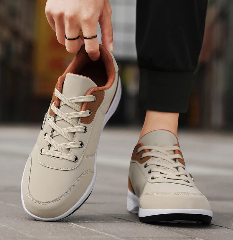 tenis masculino detalhes bege 2