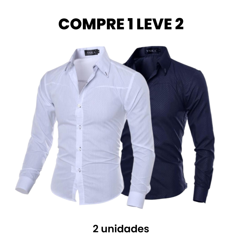 Camisa Social Masculina Merlani (Compre 1 Leve 2)